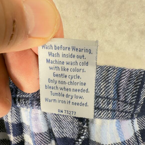 Croft & Barrow 2 pc Flannel Pajamas Woman XXL Button Top Drawstring Elas Waist - Picture 15 of 16